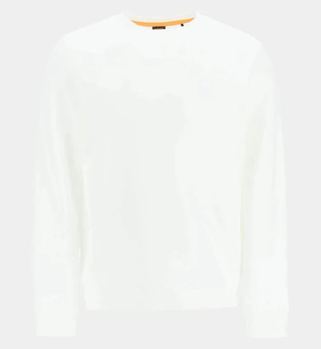 Hugo Boss Relaxed-Fit Sweatshirt Mens White