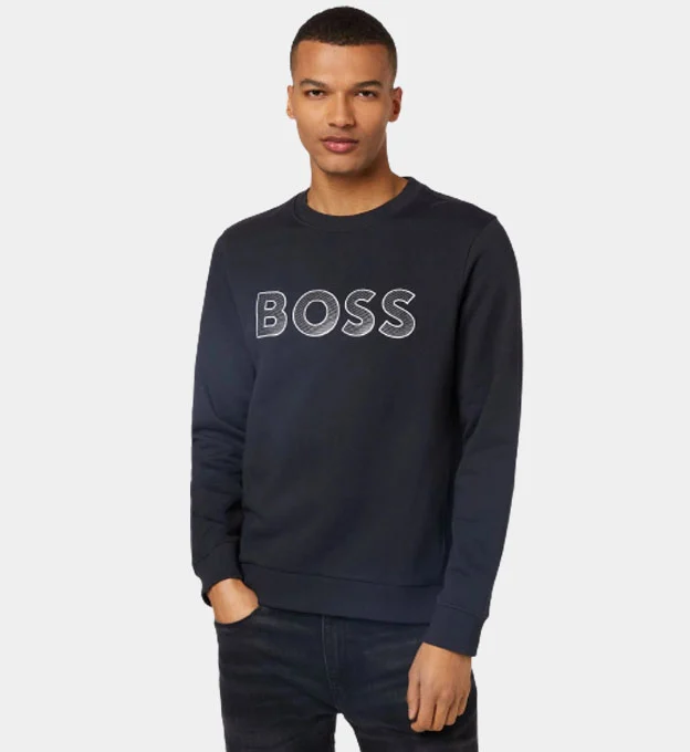 Hugo Boss Classic Crewneck Sweatshirt Mens Dark Blue