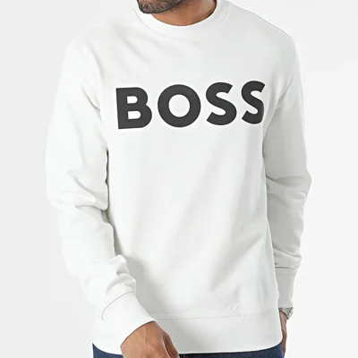 Hugo Boss Relaxed-Fit Sweatshirt Mens Natural