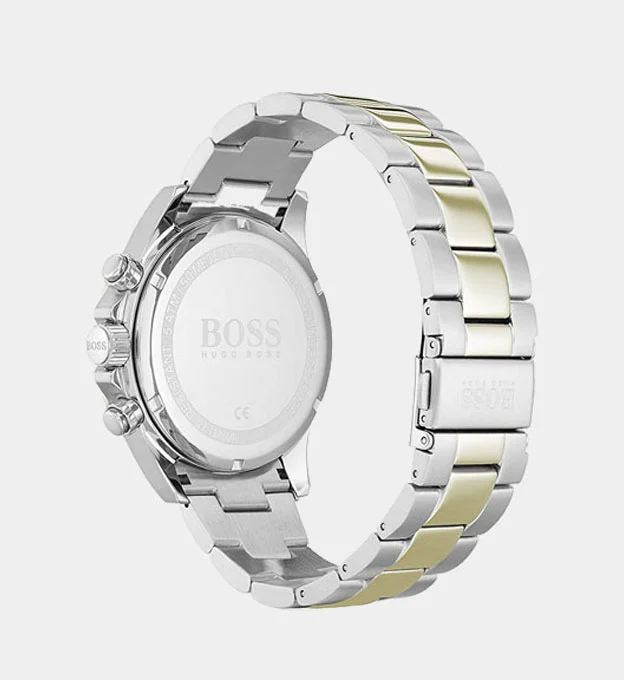 Hugo Boss Watch Mens Silver Gold