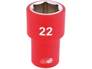 Draper H6VDE-MM/B 1/2in Sq Dr Fully Insulated VDE Socket 22mm