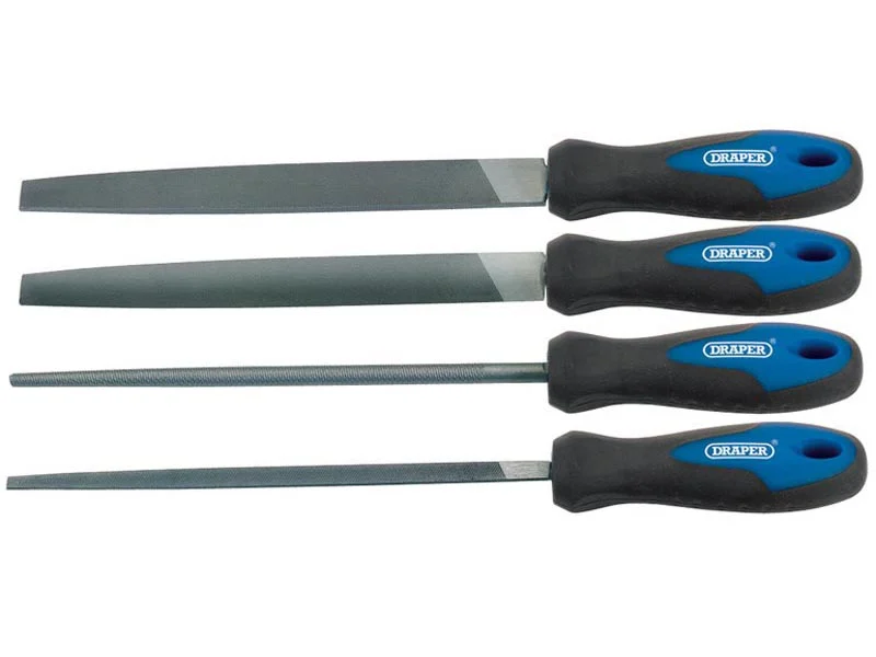 Draper 8106B/4 4 Piece 200mm Soft Grip Engineers File Set