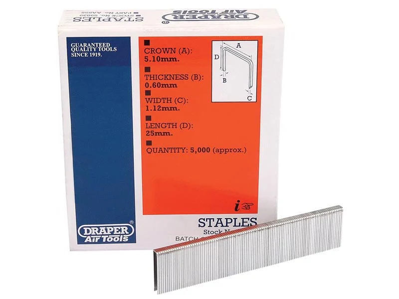 DRAPER 59831 45mm Brad Nails (5000)