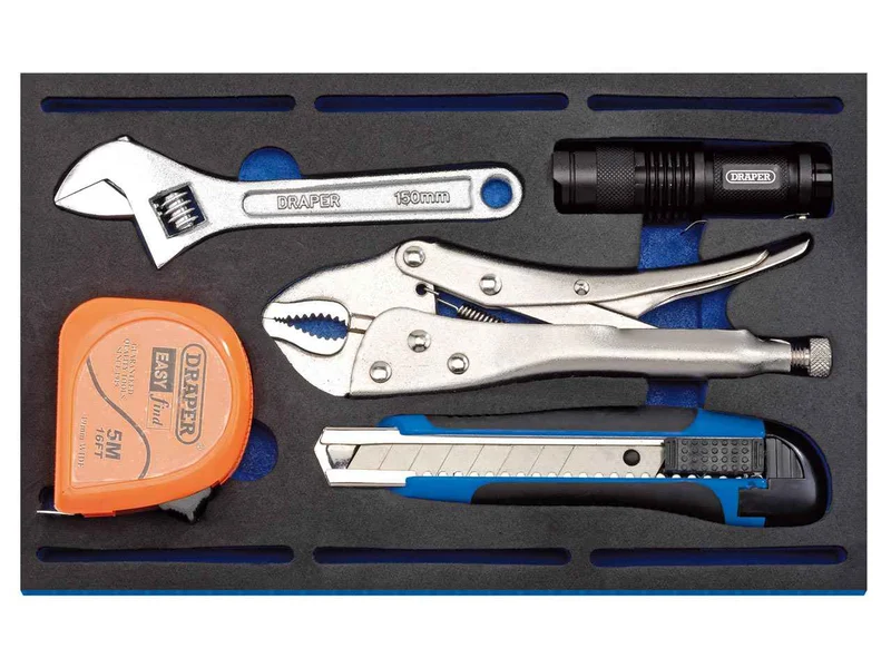 Draper IT-EVA50 Tool Kit in 1/4 Drawer EVA Insert Tray (5 Piece)