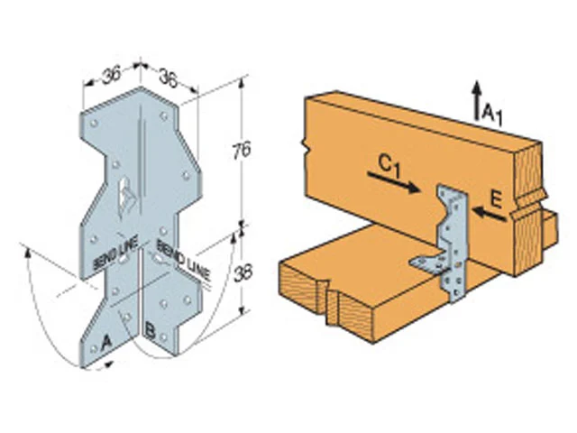 Simpson Strongtie 25675 A35 Multi Framing Anchor x 1