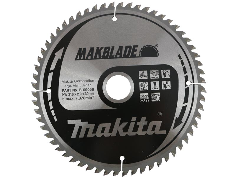 Makita Makita B-32839 216mm x 30mm x 60T Wood Makblade Mitre Saw Blade