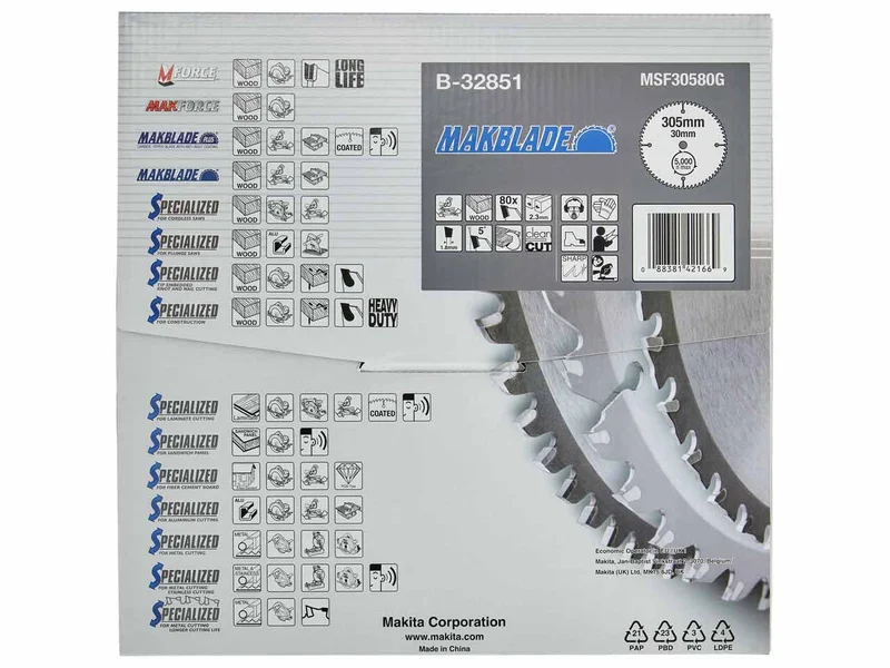 Makita B-32851 305mm x 30mm 80T Wood Mitre  Saw Blade