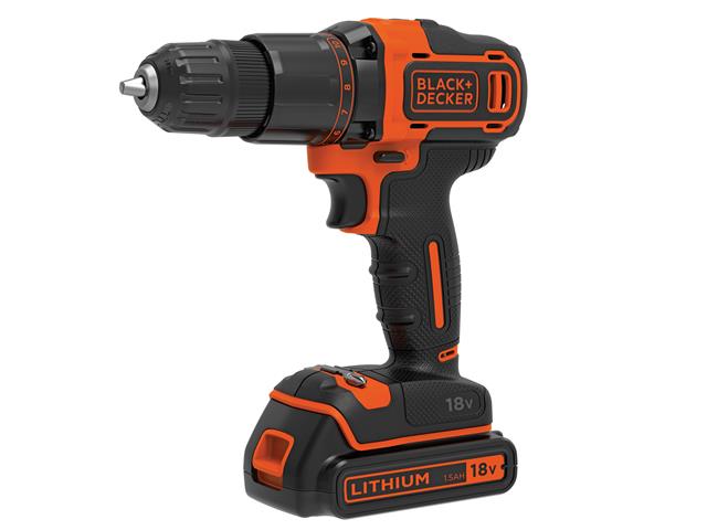 Black Decker BCD700S1K 2 Gear Hammer Drill 18V 1 x 1.5Ah Li ion