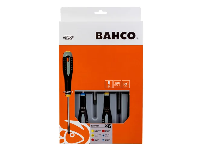 Bahco BAHBE9884 BE-9884 ERGO Screwdriver Set, 6 Piece