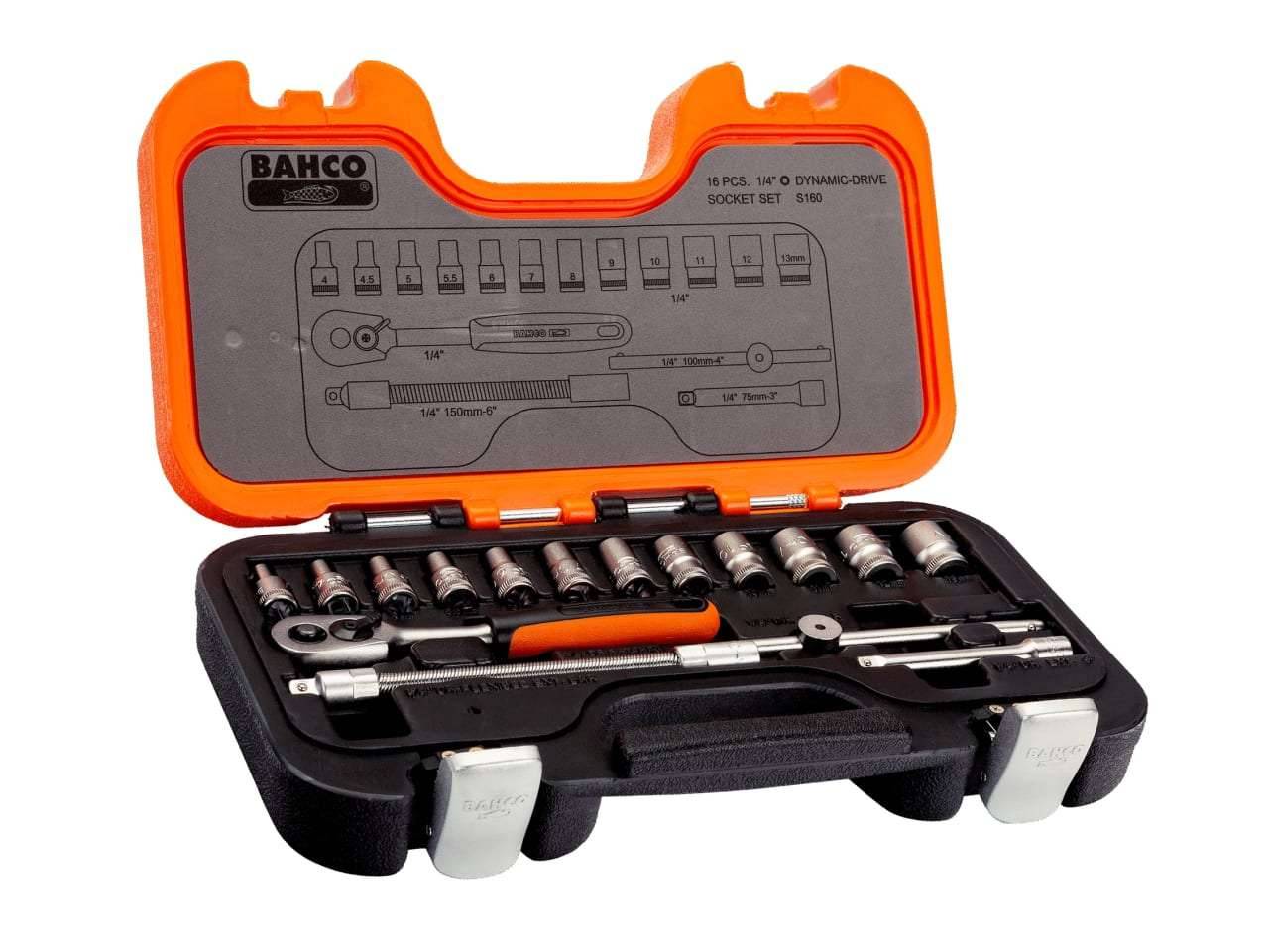 Bahco Bahco BAHS160 Socket Set 16 Piece - 1/4in Drive