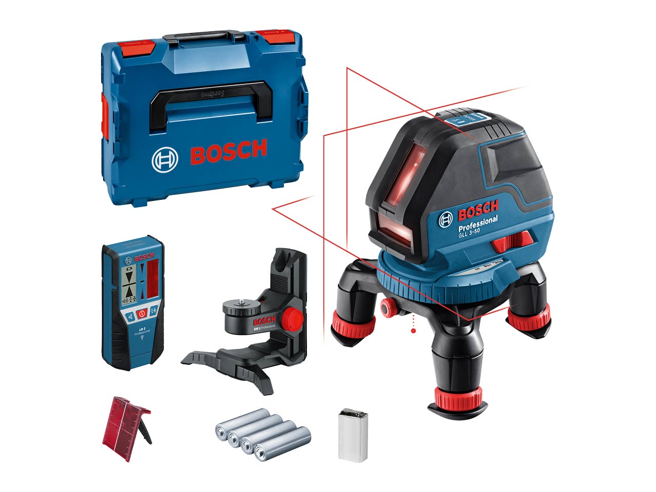 Bosch Bosch GLL350BMLRLBX Multiline Laser BM1 Wall Mount LR2