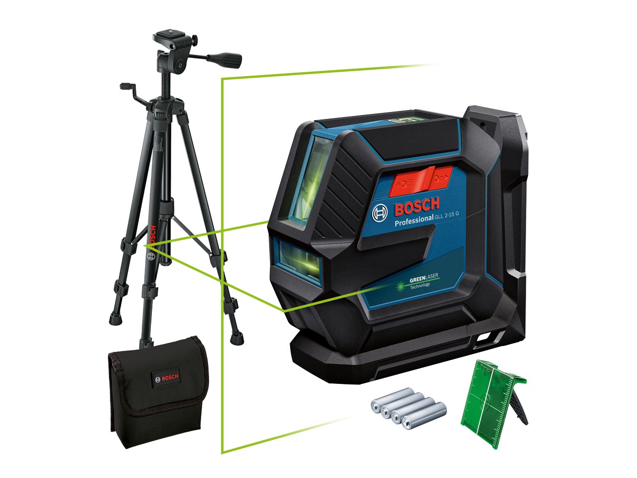 Bosch Bosch GLL 2 15 G 15m Line Laser Tripod Kit ffx