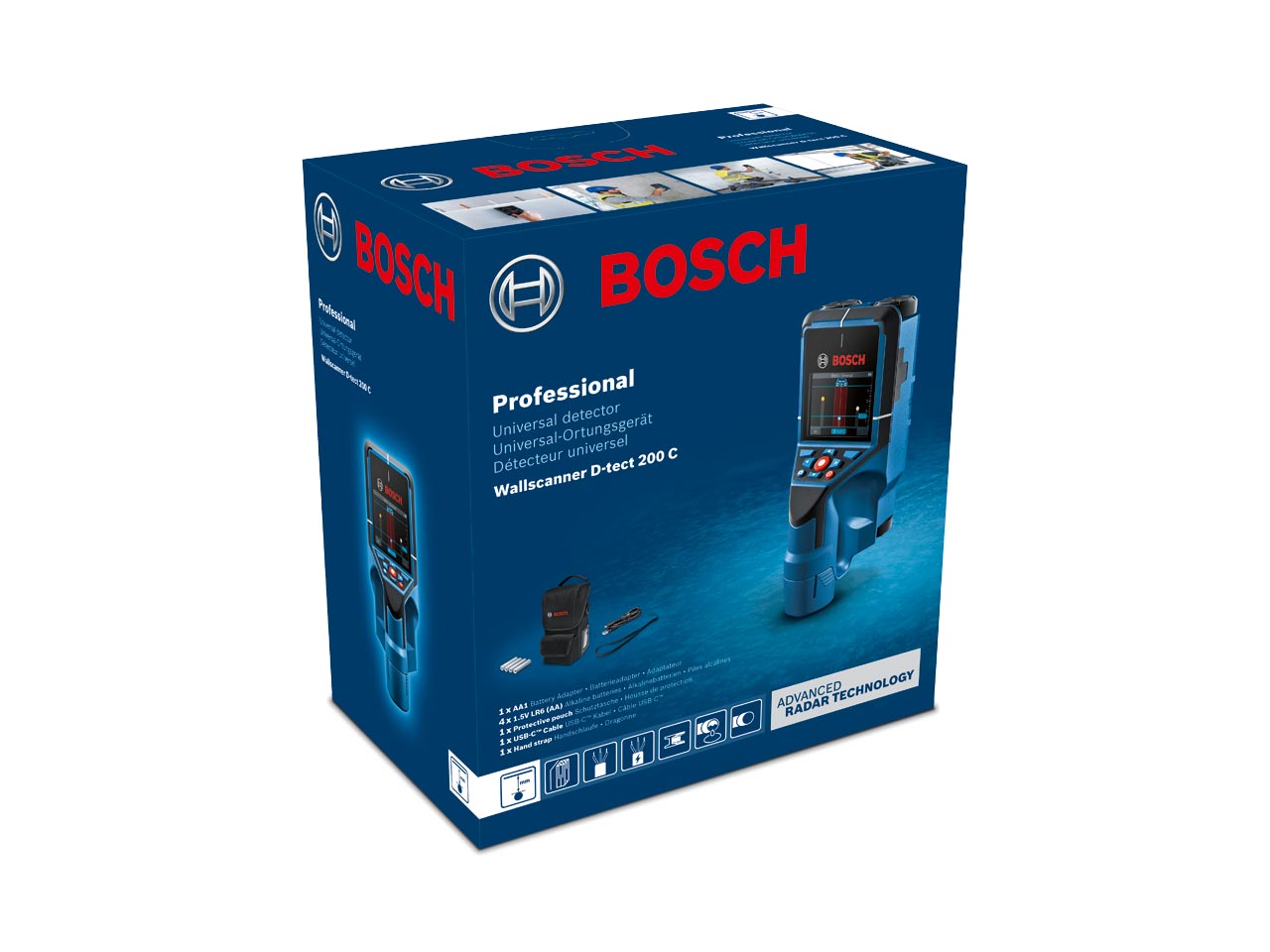 Bosch Bosch DTECT 200 C 4 x 1.5V D tect 200 C Wallscanner ffx