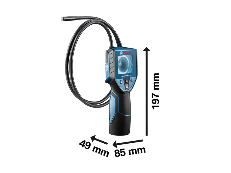 Bosch 12V System Inspection Camera GIC 120 C (12V Battery + Charger, Cable  Length: 120 cm, Display: 3.5'', in L-Box) - Macire
