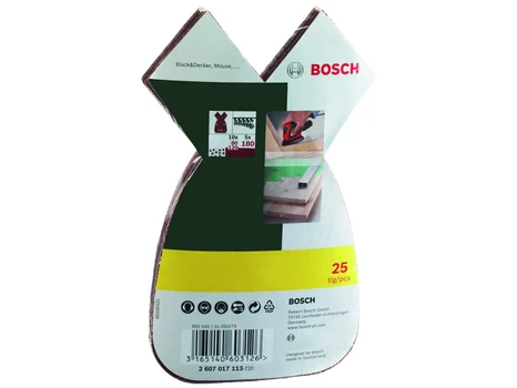 Bosch 2607017113 Multi Sanders Mixed Grit Sanding Sheet Set 25 pc