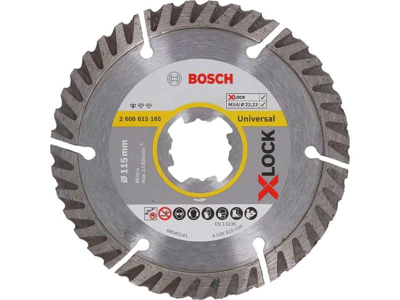 Bosch 2608615165 115mm x 22.23mm x 1.6mm x 10mm X-LOCK General Purpose Diamond Blade