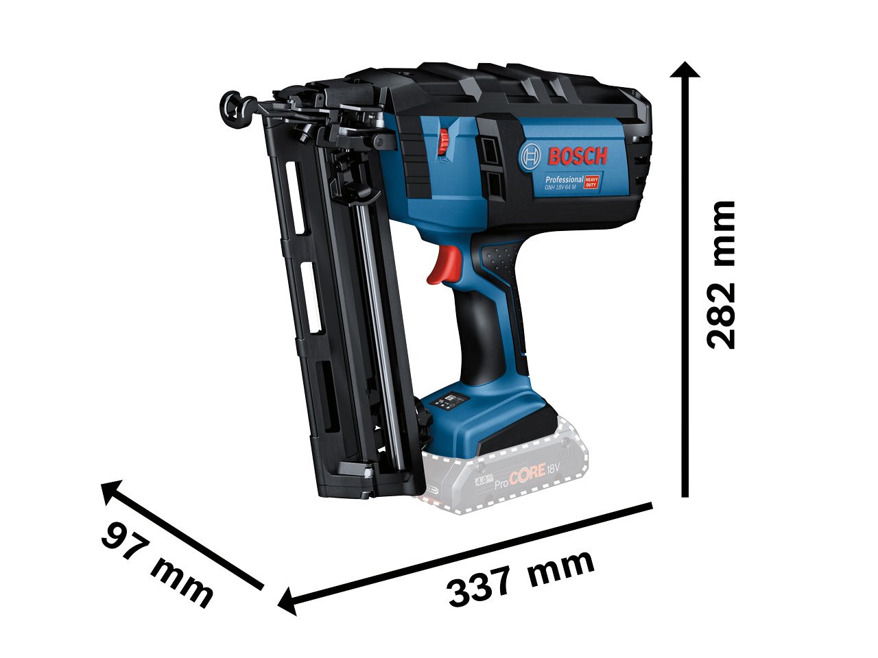 Bosch GNH18V 64M 18V 16G Professional Brad Nailer Bare Unit