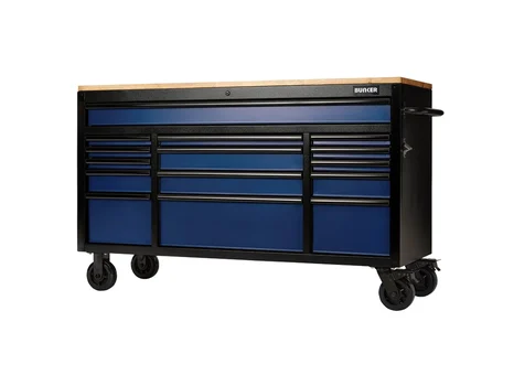 BUNKER B100-61B 15 Drawer 1631mm Blue Workbench Roller Tool Cabinet