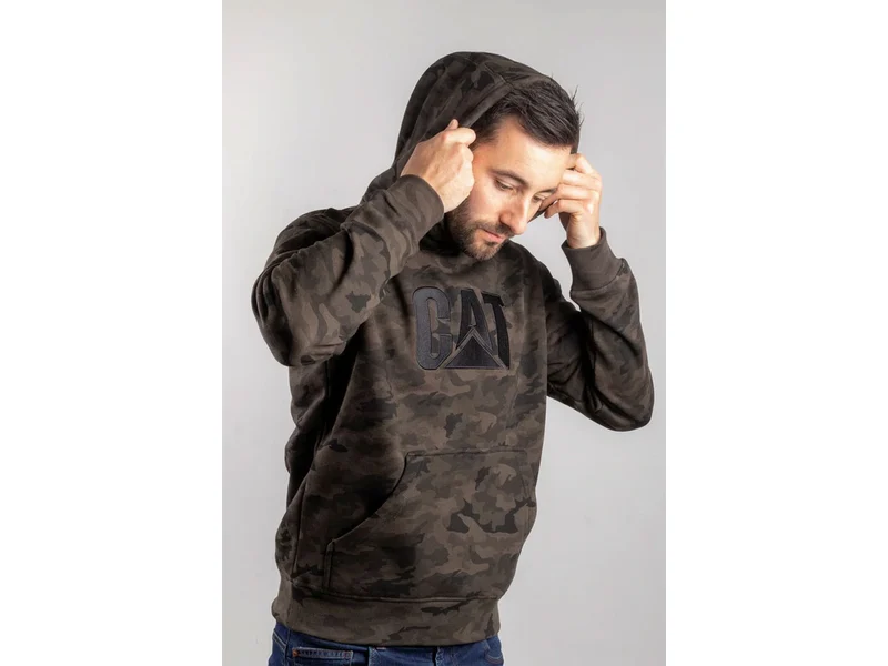 Caterpillar 30715-52475-06 Trademark Hooded Sweatshirt Night Camo XL