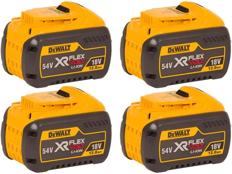 DEWALT DCB548x4 18/54V 12Ah XR Li-Ion FLEXVOLT Battery 4 Pack