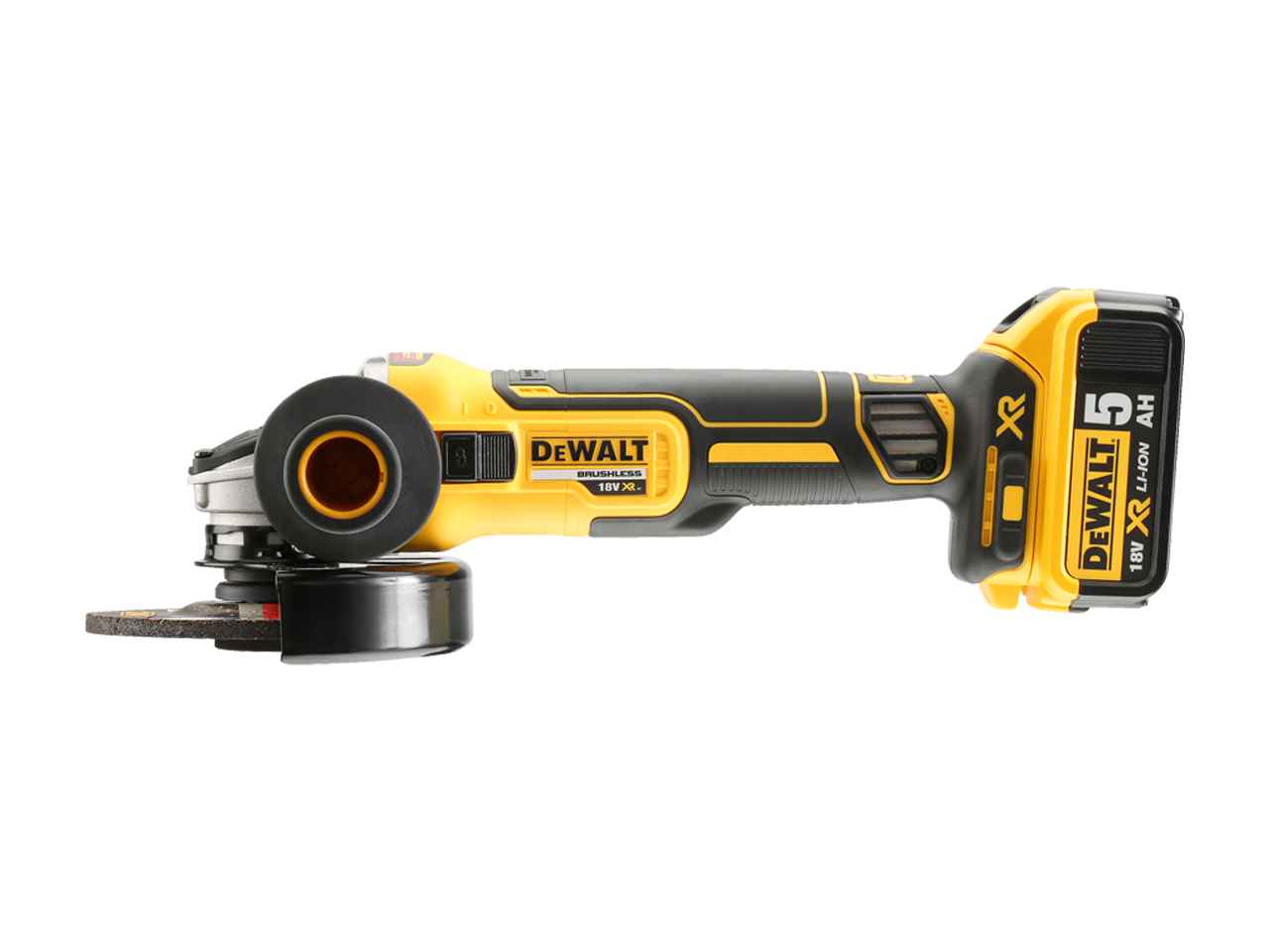 DeWalt DCG405P2 18v 2x5Ah Li ion 125mm Brushless Angle Grinder Kit