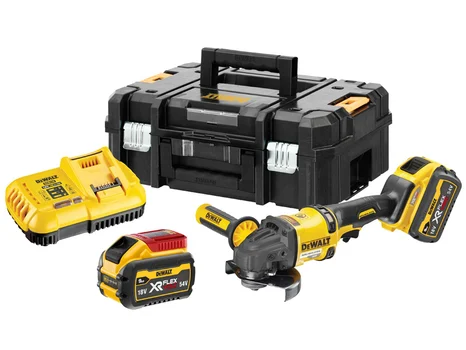 DeWalt DCG418X2-GB 54V 2x9.0Ah 125mm FlexVolt XR Angle Grinder Kit