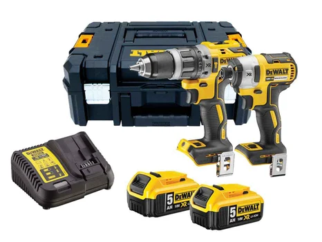 DeWalt DCK266P2T-GB 18V 2 x 5Ah XR Brushless Combi/Impact Kit