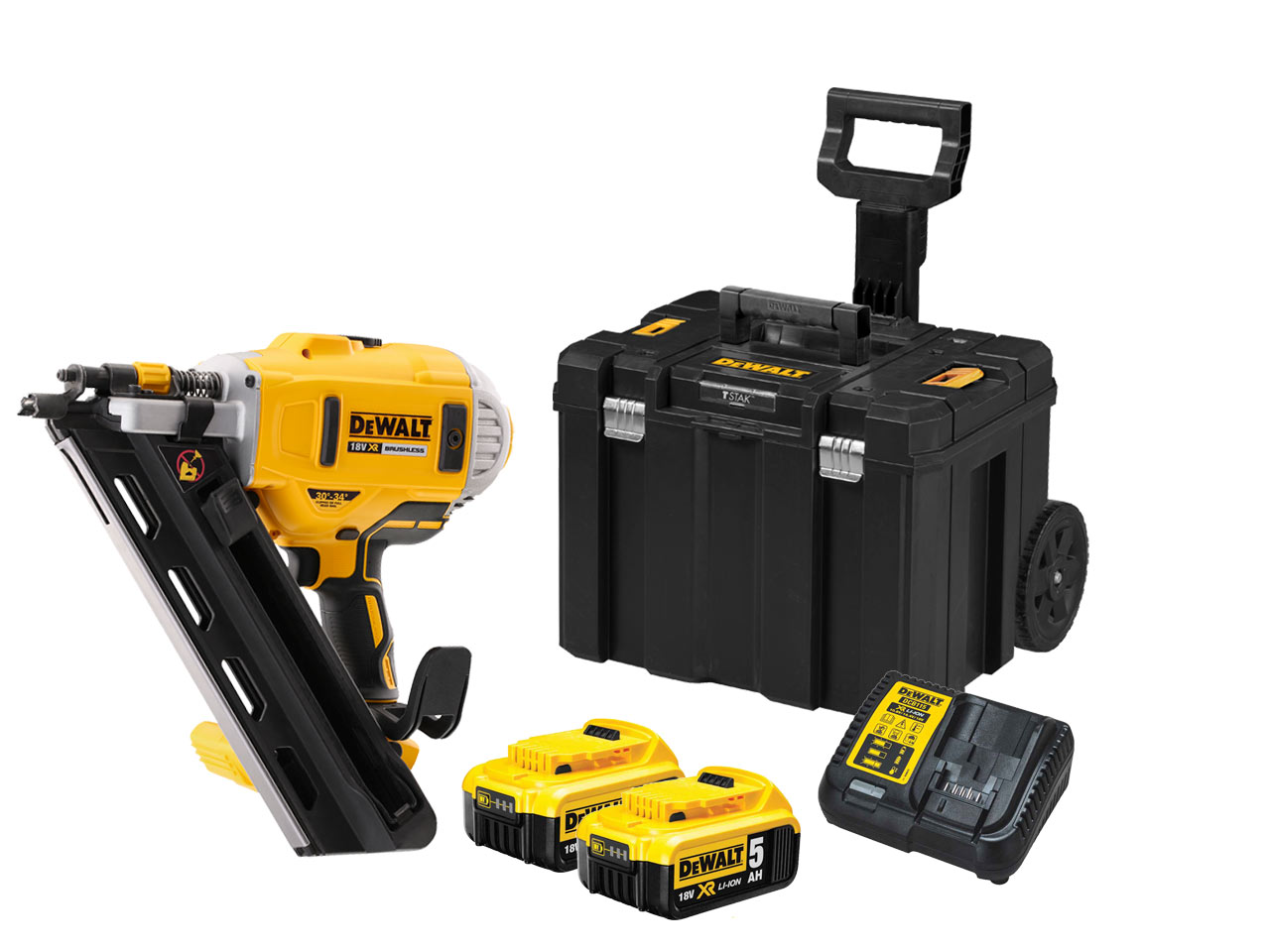 DeWalt DCN692P2 18v 2x5.0 Li ion Brushless XR Nailgun Kit