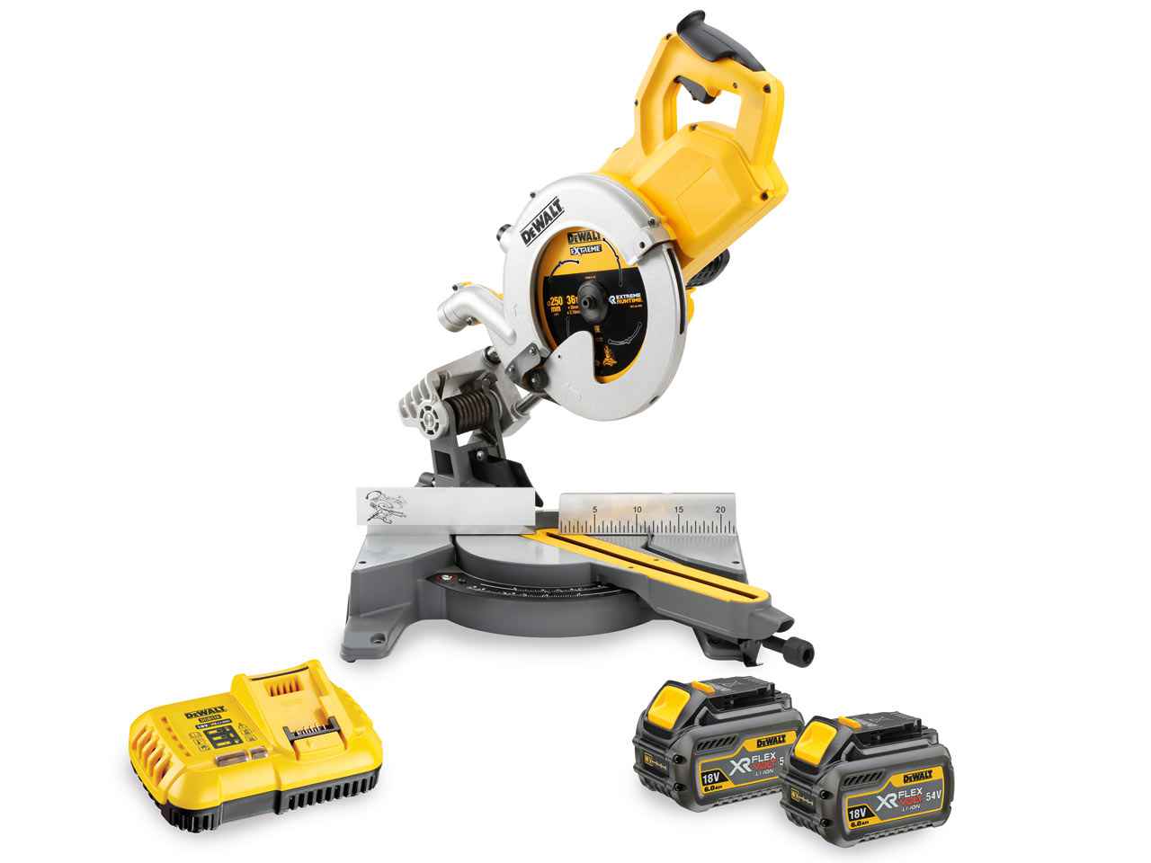 Dewalt 250mm deals mitre saw cordless