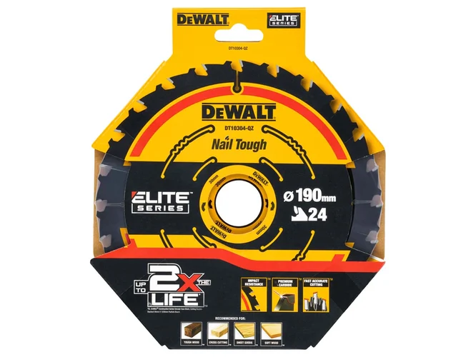 DeWalt DT10304 190mm x 30mm x 24T Multi Material Extreme Circular Saw Blade