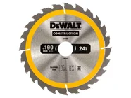 DeWalt DT1944-QZ 190mm x 30mm x 24T Wood Construction Circular Saw Blade