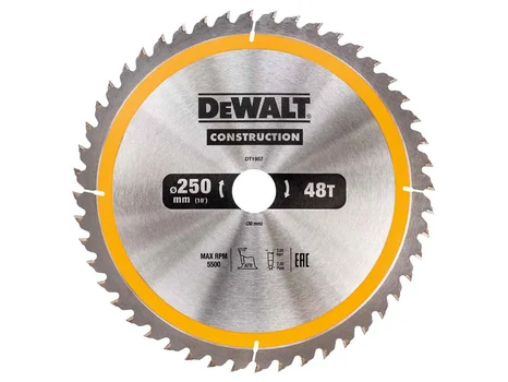 DeWalt DT1957-QZ 250mm x 30mm x 48T Wood Construction Circular Saw Blade