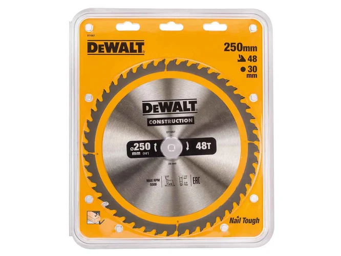 DeWalt DT1957-QZ 250mm x 30mm x 48T Wood Construction Circular Saw Blade