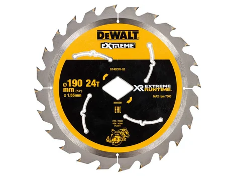 DeWalt DT40270-QZ 190mm x 24T XR Extreme Runtime Diamond Bore Blade