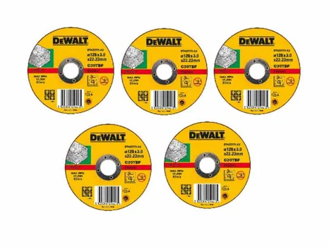 DEWALT DT42373-XJ5 Stone Cutting Disc 125 x 3 x 22.2mm 5pk