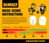 DeWalt DXIR1HMMA2P3 Lightweight Half Face Mask Respirator A2P3 Filters M