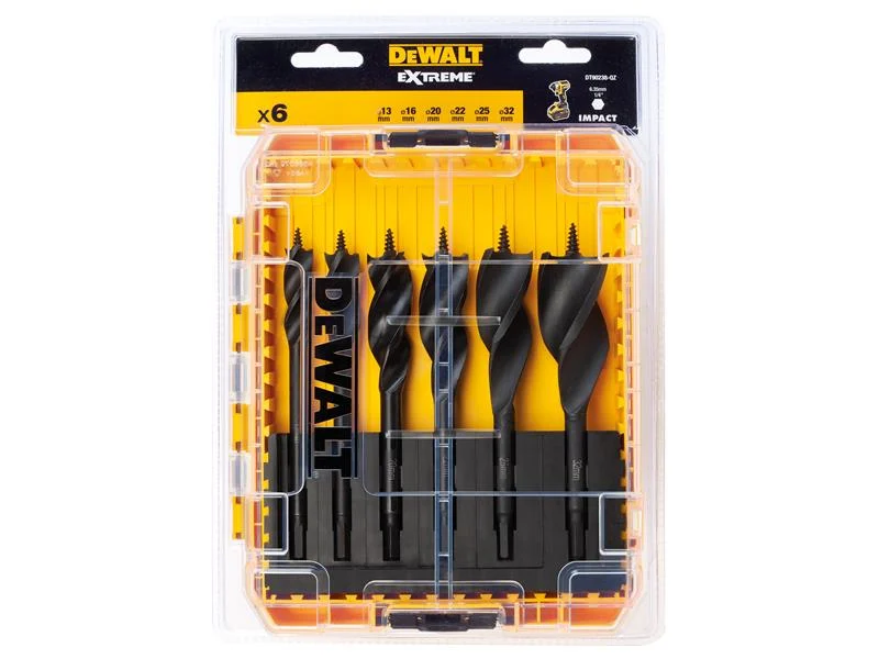 DeWalt DT90238QZ Extreme Tri-Flute Spade Bit Set, 6pc