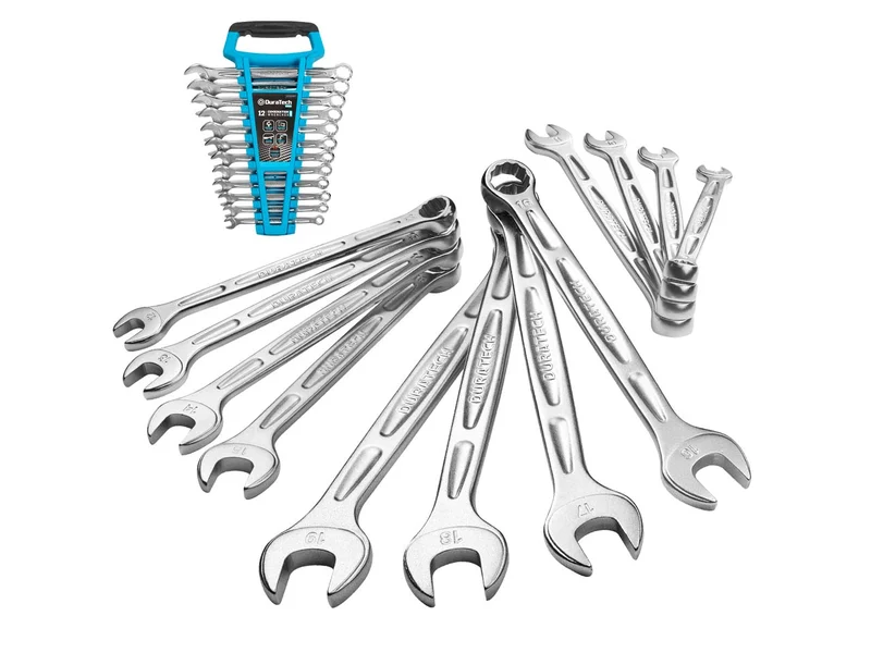 Duratech DT402001 8mm-19mm Metric Combination Spanner 12pc Set