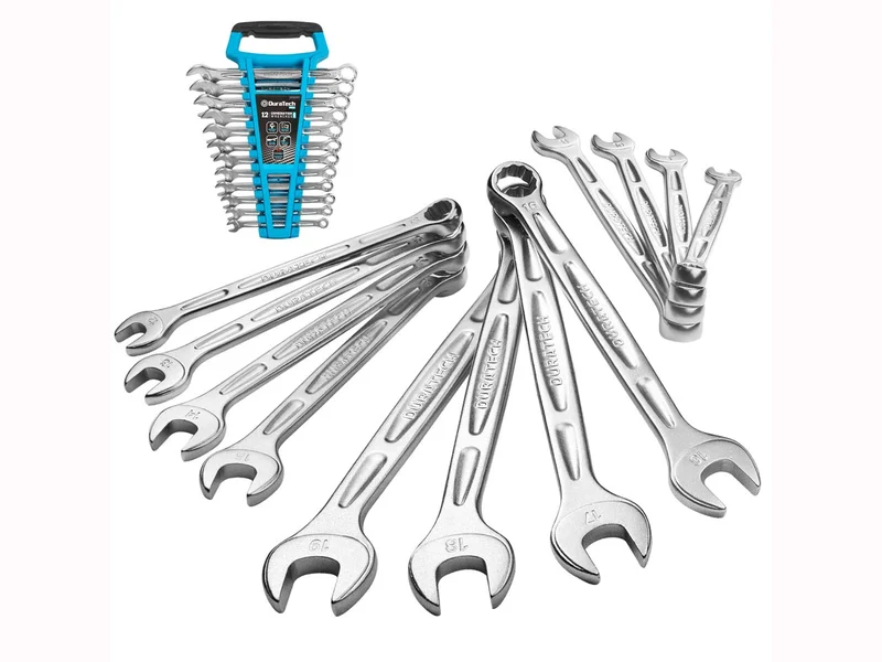 Duratech DT402001 8mm-19mm Metric Combination Spanner 12pc Set