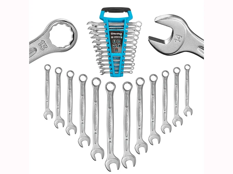 Duratech DT402001 8mm-19mm Metric Combination Spanner 12pc Set