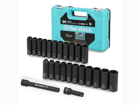 Duratech DTIMSS024 1/2in Drive Deep Impact Socket 24pc Set