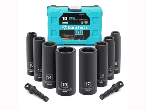 Duratech DTIMSS10M 3/8in Drive 8mm-19mm Metric Impact Socket 10pc Set