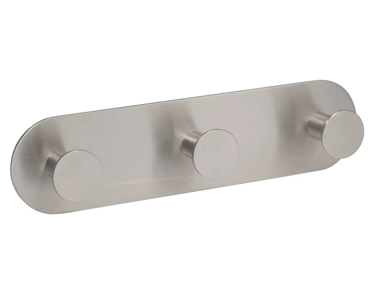 Eclipse 34738 Self-Adhesive Double Coat Hook Satin Stainless Steel