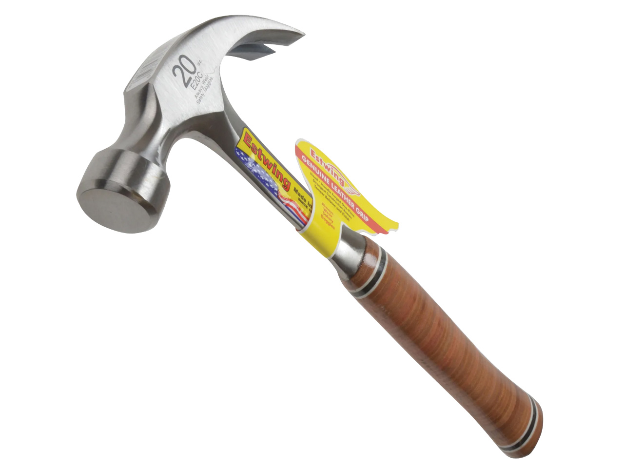 Estwing Estwing ESTE20C E20C Curved Claw Hammer - Leather Grip