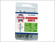 Faithfull FAIAR5S50 Aluminium Rivets 5mm Short Pack 50