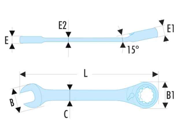 Facom 467.9 9mm Metric Standard Ratchet Combi Spanner / Wrench