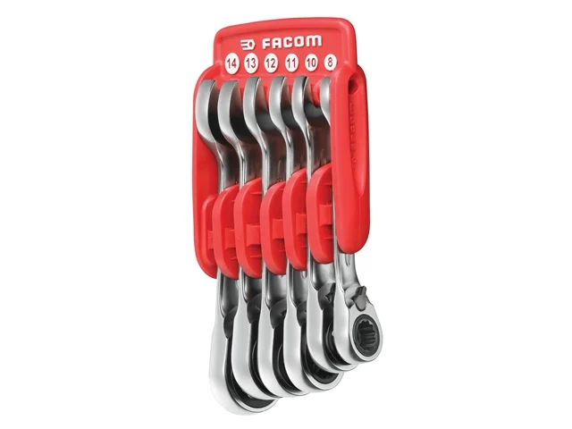 Facom FCM467SJP6 Stubby Ratchet Spanner 6 Piece Set