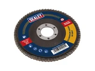 Sealey FD12540E Flap Disc Aluminium Oxide 125mm 22mm Bore 40Grit