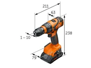 Fein ABS 18 Q 18V AMPShare 2 Speed Drill/Driver L-Boxx 136 Bare Unit