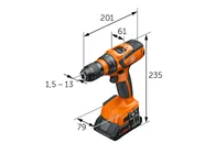 Fein ASCM 18 QSW AS 18V AMPShare 4 Speed Drill/Driver L-Boxx 136 Bare Unit